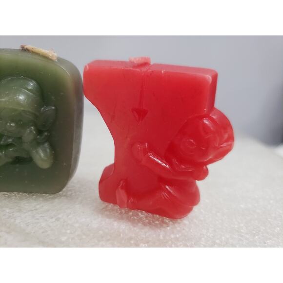 Vintage Elf Pixie Candle JOY Spell Out Lot UNUSED Decor Kitschy Retro Christmas - Picture 4 of 7